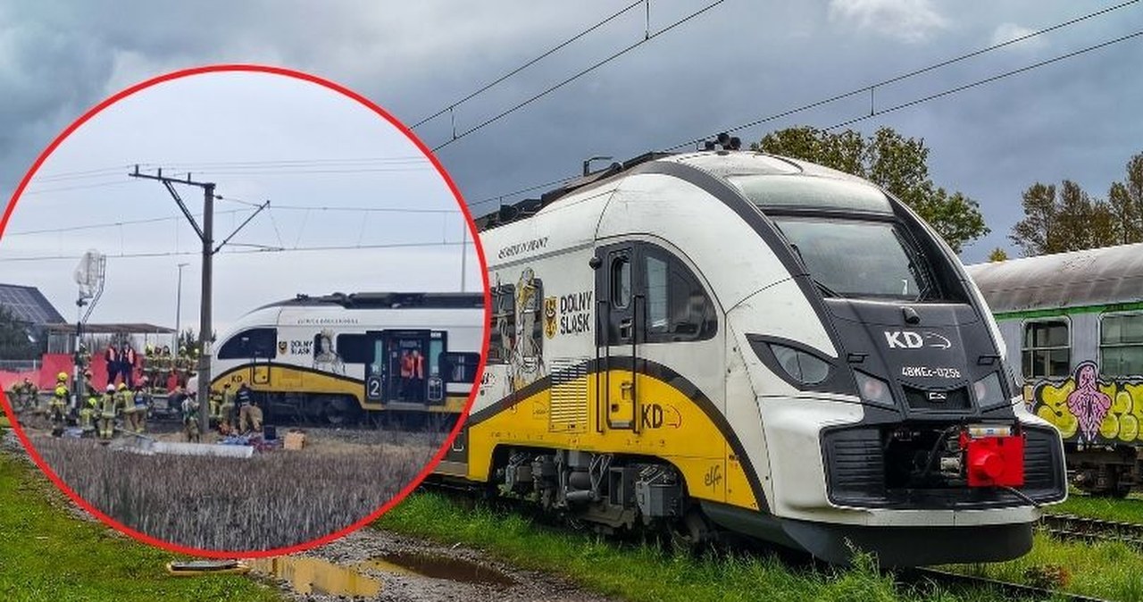 ​Wypadek koło Wrocławia. Samochód zderzył się z pociągiem