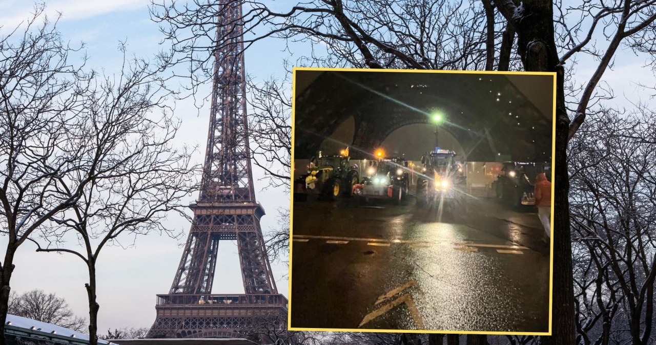 Traktory wjechały pod Wieżę Eiffla. Niecodzienny widok w Paryżu