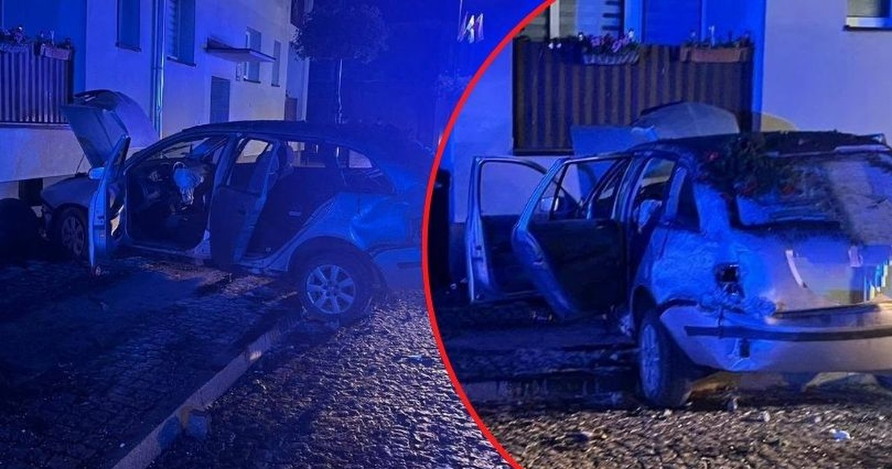 Potężny huk obudził mieszkańców. Młody człowiek z impetem wjechał w blok