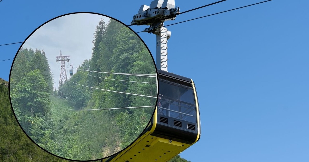 Wagonik z ludźmi utknął 80 metrów nad ziemią. Trwa akcja ratunkowa