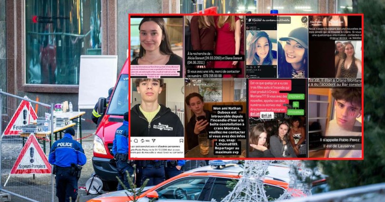 "Nie wiem, czy mój syn jeszcze żyje". Koszmar bliskich i rozpaczliwe apele po pożarze w Szwajcarii