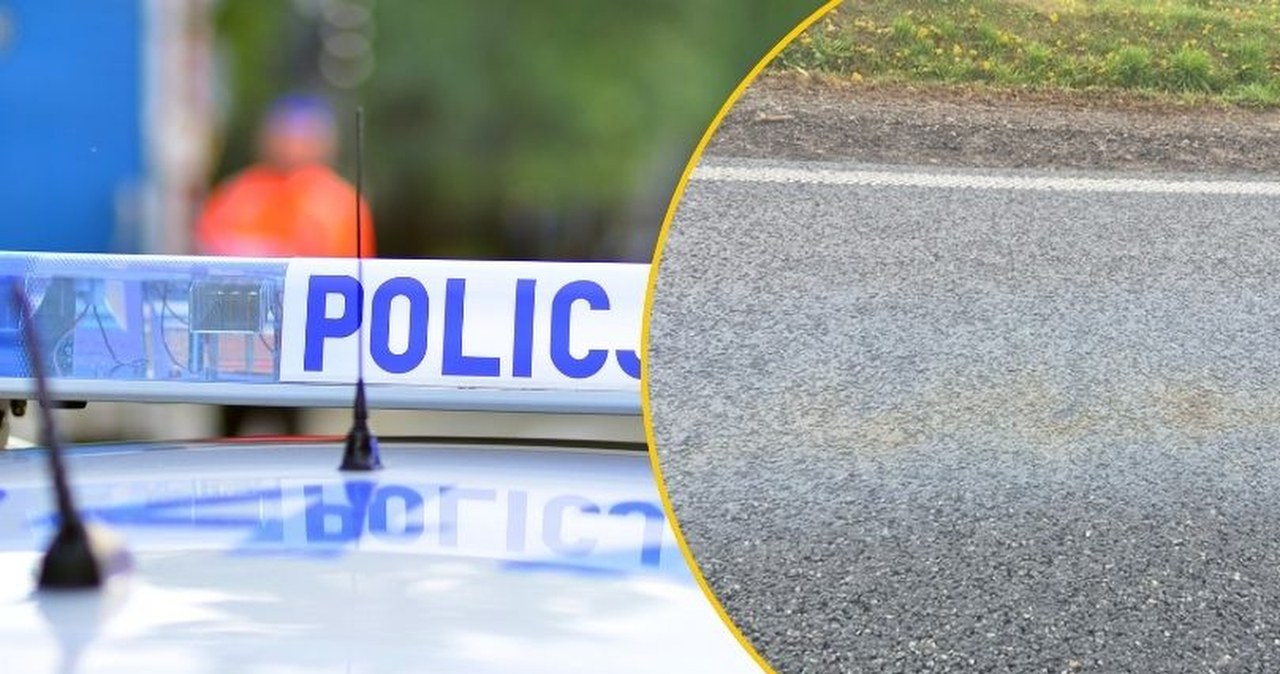 Substancja ropopochodna na drodze. Wypadek i zablokowana droga