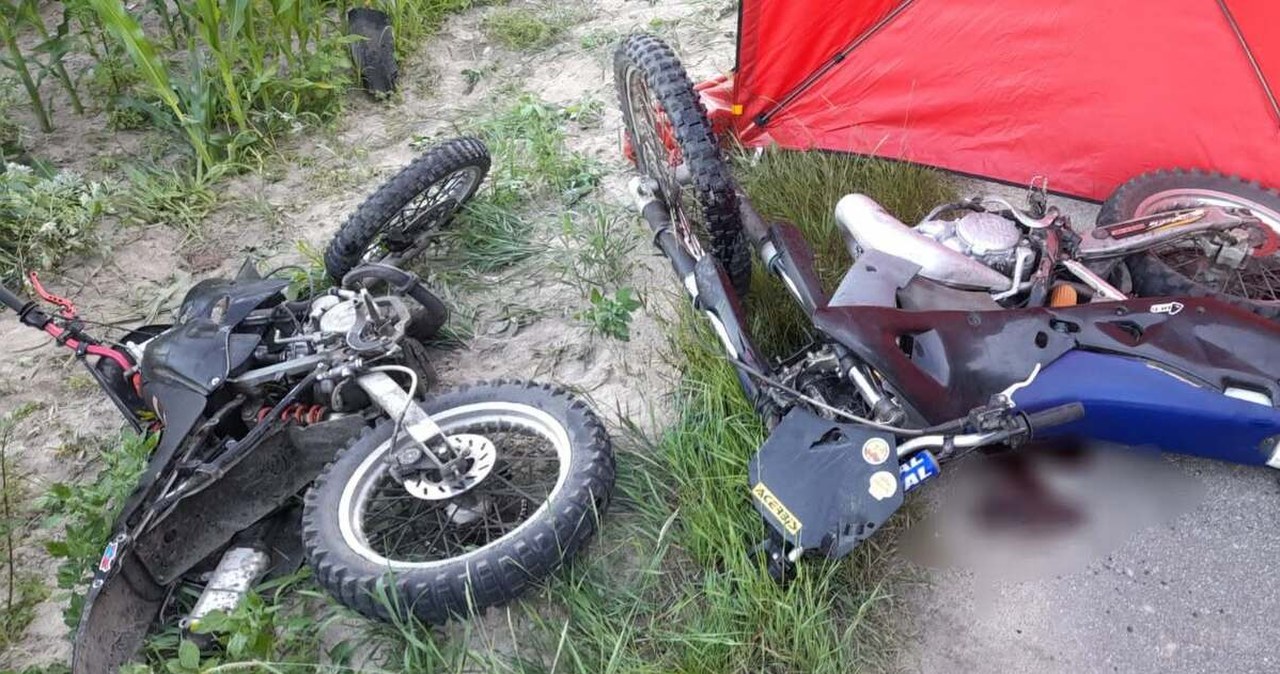 Młody człowiek zginął w wypadku. Jechał motocyklem bez kasku