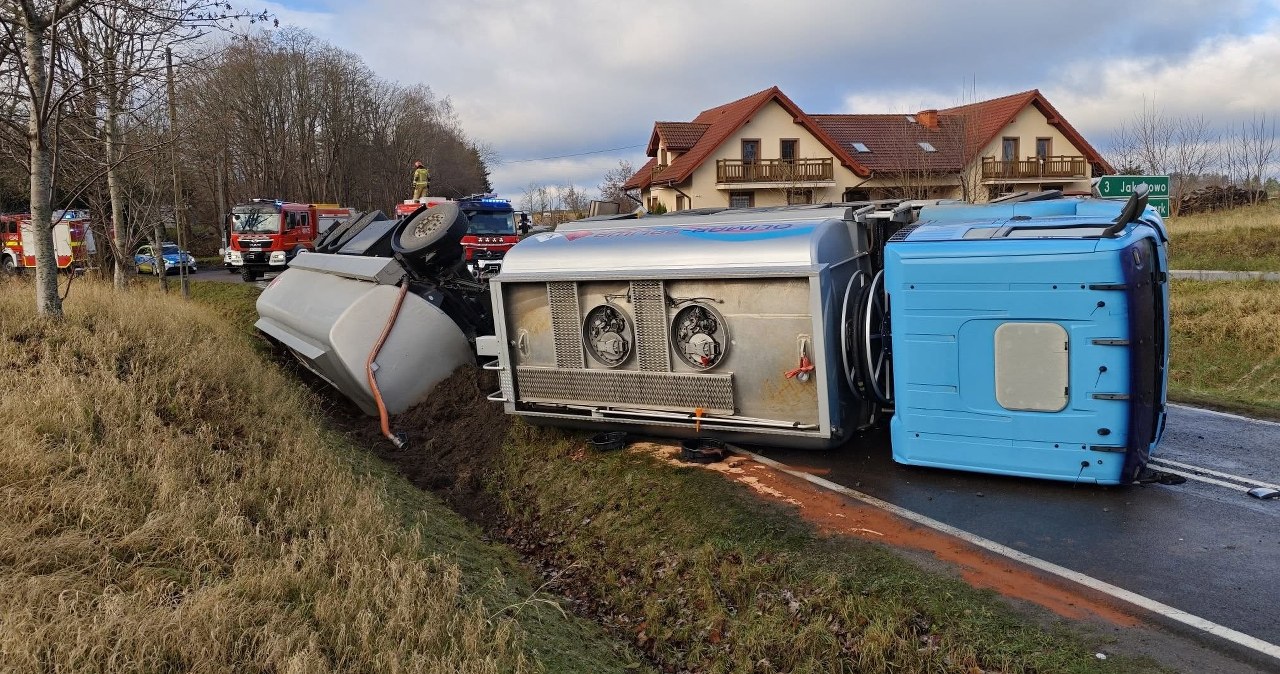 Poważny wypadek cystern z paliwem