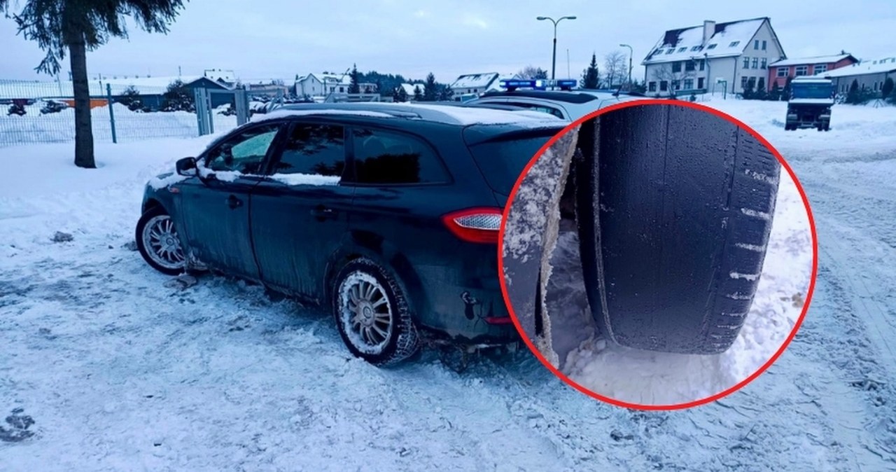 Opona rodem z F1. Jak on tym jeździł po zimowych drogach?!