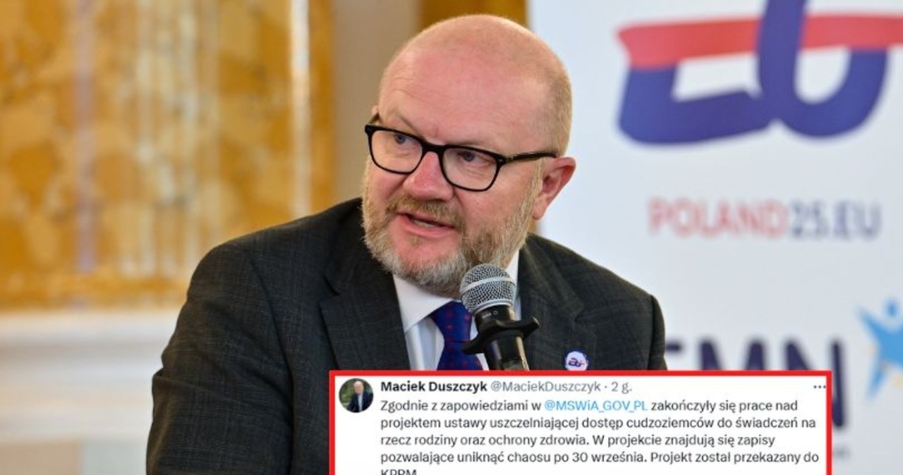 Projekt ustawy MSWiA trafił do premiera. Wiceminister Duszczyk ogłasza