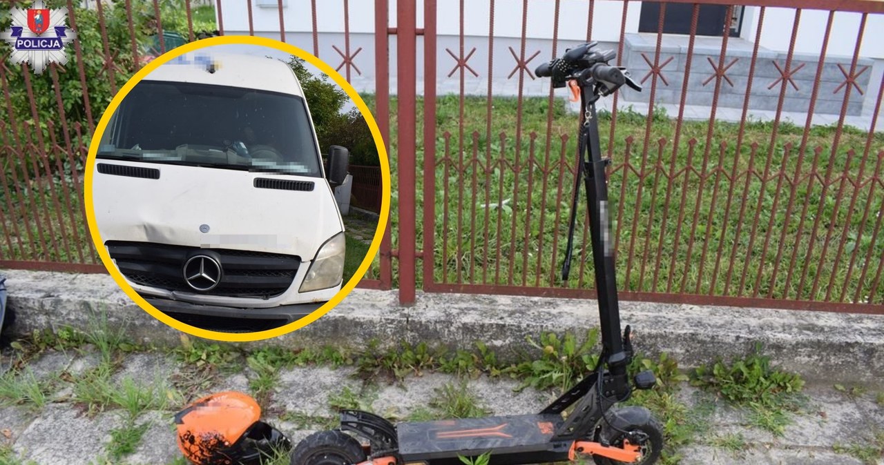 10-latek na hulajnodze wymusił pierwszeństwo. Chłopiec trafił do szpitala