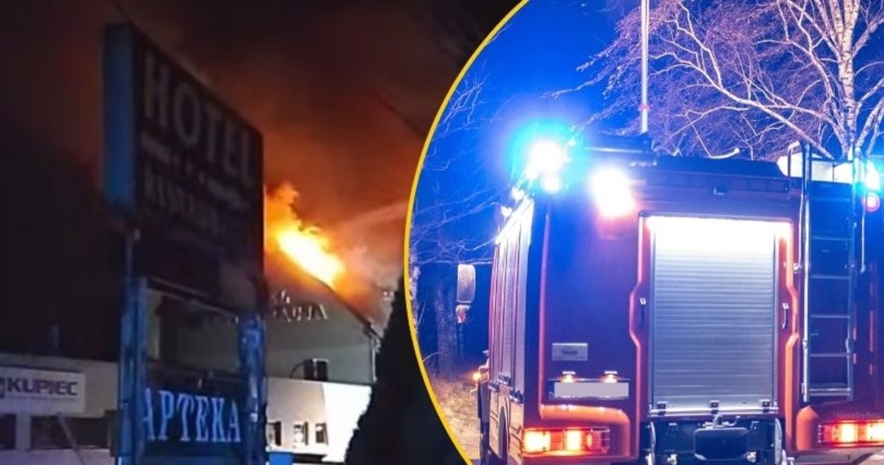 Nocna ewakuacja. W hotelu pojawił się ogień