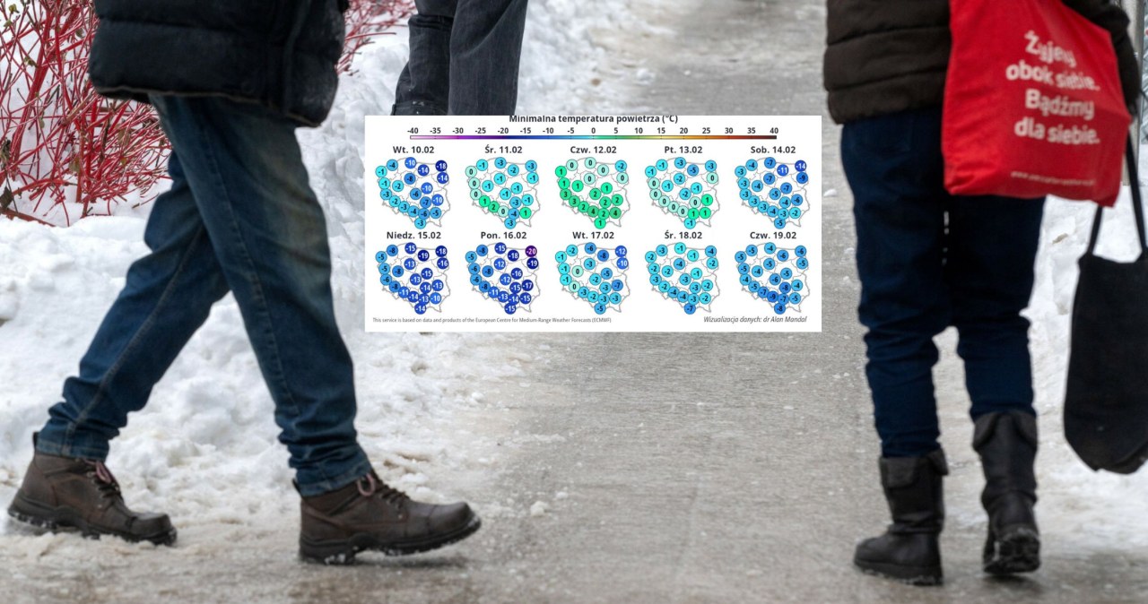"Szklanka" na drogach i chodnikach, mróz do -18 st. C. Alert dla 11 województw