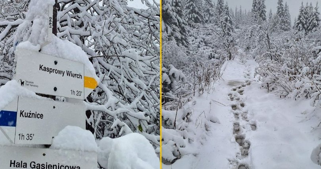 Tatry w białej odsłonie. Tyle śniegu spadło pierwszy raz w tym roku