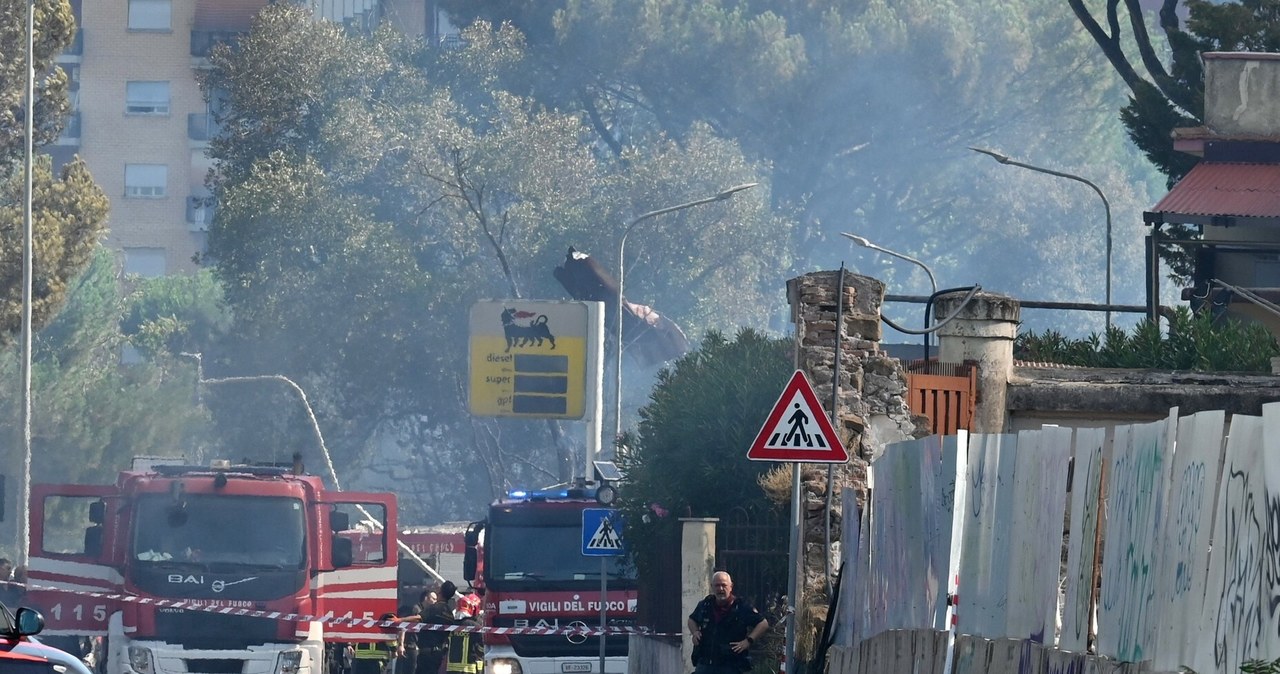 Potężna eksplozja na stacji benzynowej w Rzymie. Wielu rannych NAGRANIE