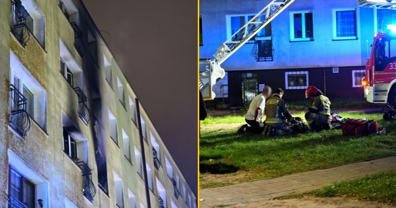 Pożar bloku w Koszalinie. Co z rannymi?