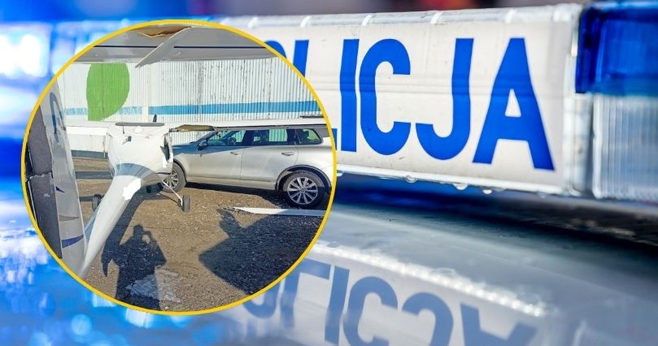 Groźny incydent na lotnisku w Rybniku. Awionetka uderzyła w auto i inny samolot