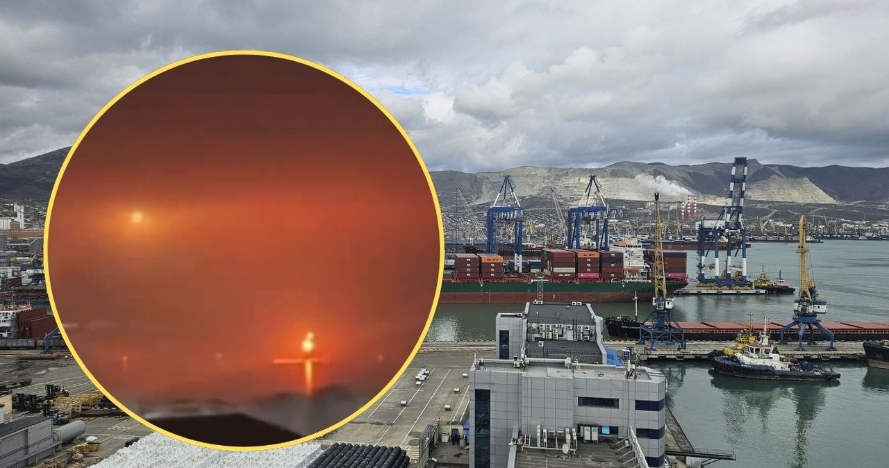 Rosyjski terminal naftowy w ogniu. Ukraińskie drony uderzają w Noworosyjsk