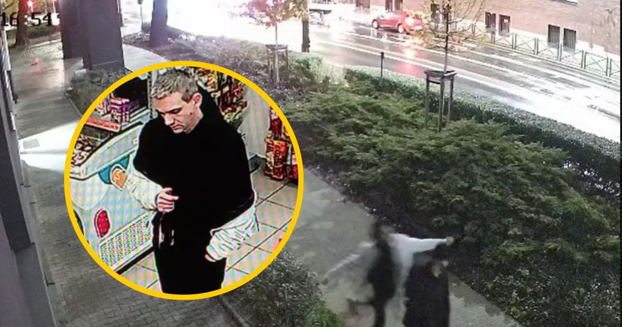 Rzucał się z pięściami na przechodniów. Policja publikuje nagranie