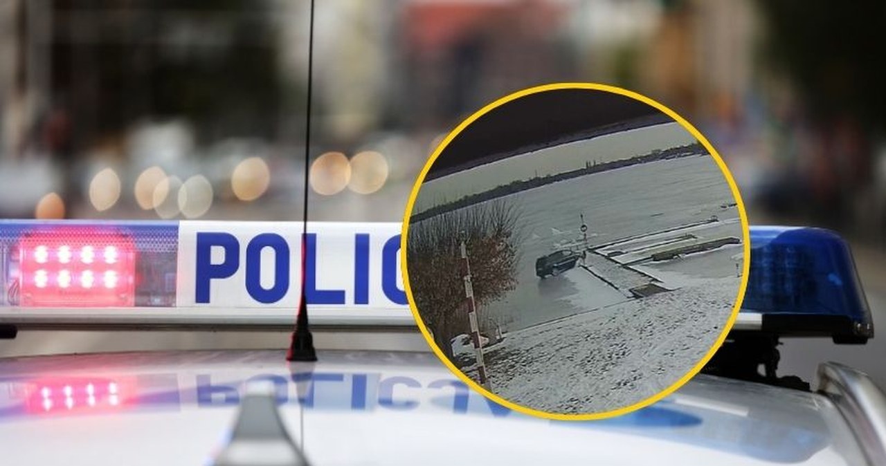 Kierowca jeździł po zamarzniętym zalewie. Zniszczył pomost ratowników [NAGRANIE]