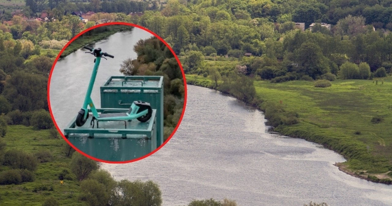 Hulajnoga "zaparkowana" 40 metrów nad ziemią. Kuriozalna sytuacja w Krakowie