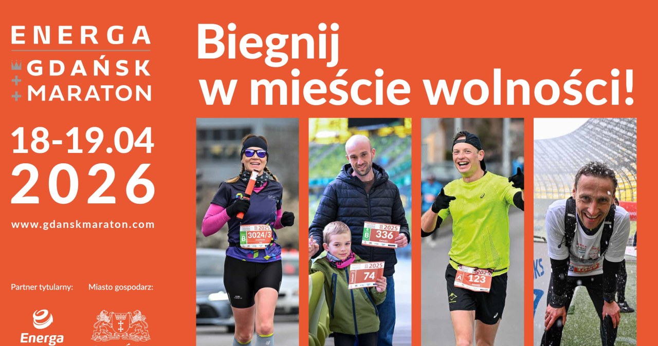 Największy bieg na Pomorzu powraca. Ponad 2500 biegaczy na starcie Energa Gdańsk Maraton 2026