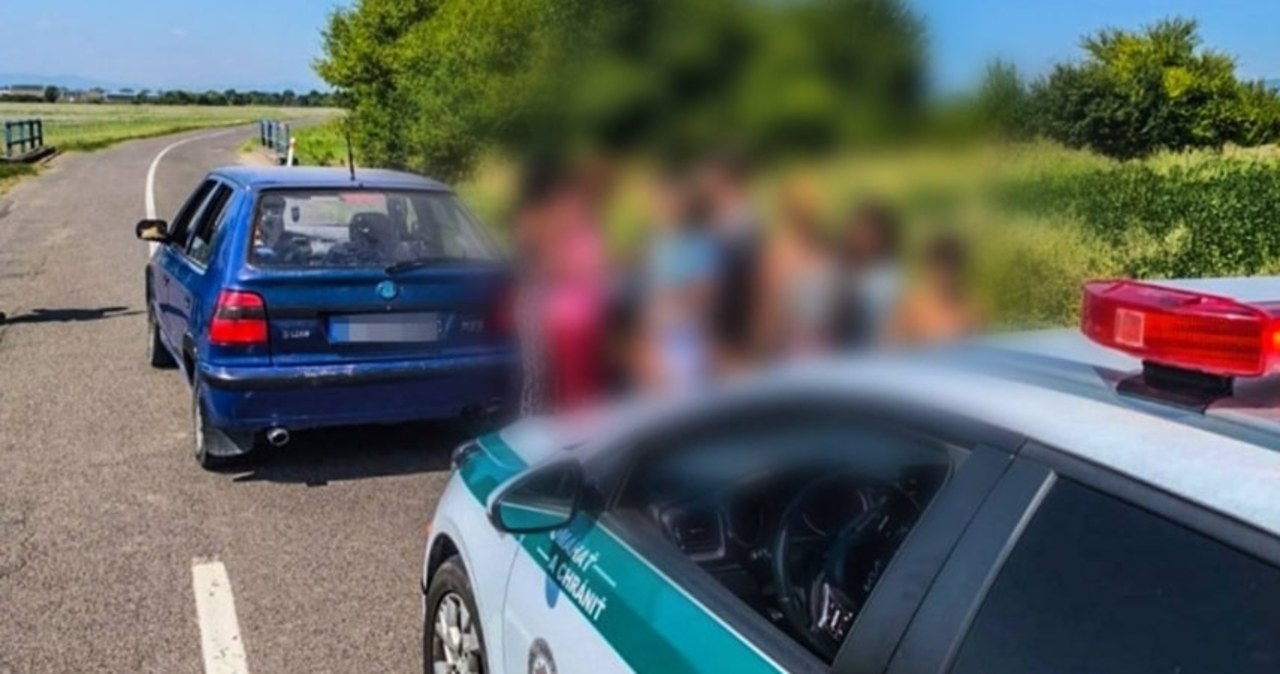 Prawie 20 osób w małej skodzie. Szokująca kontrola policji