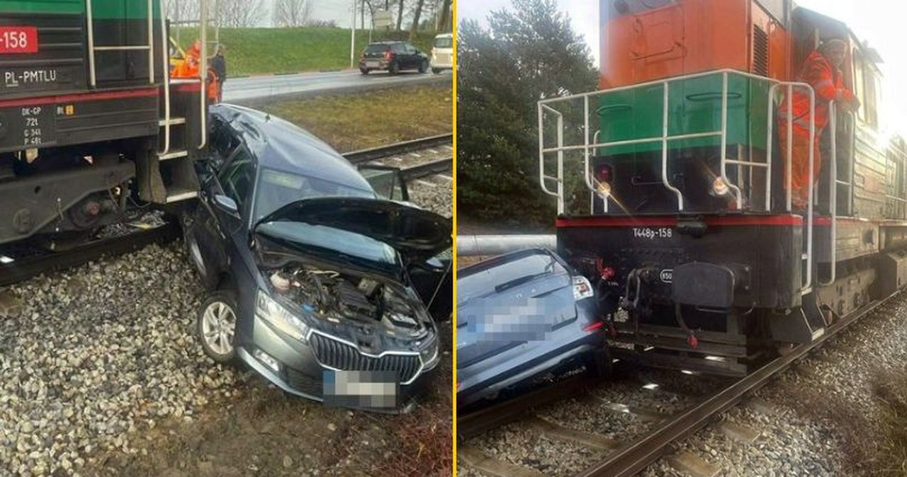 Wjechał wprost pod nadjeżdżający pociąg. O krok od makabry