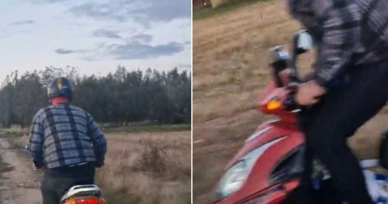 Uciekał na skuterze aż się kurzyło. Policja pokazała zaskakujący finał [FILM]