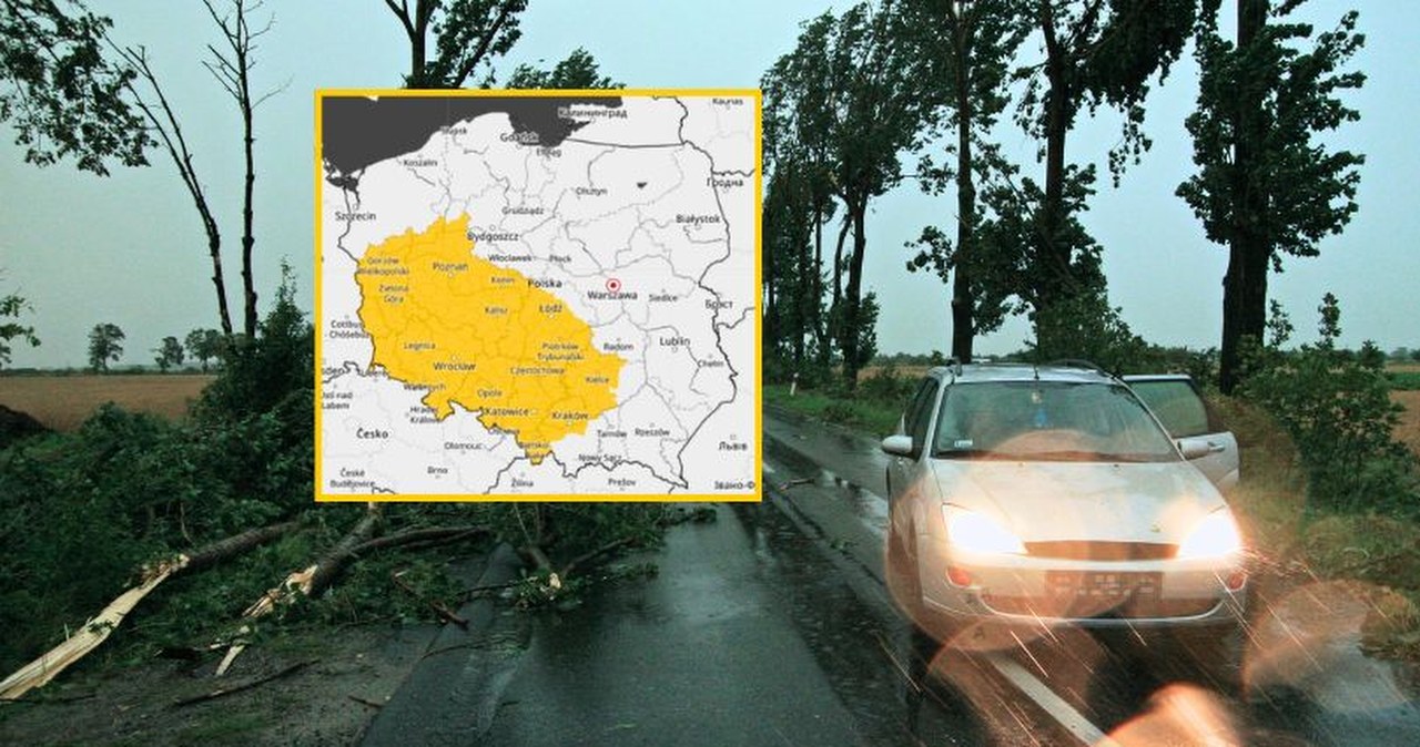 Część Polski na żółto. IMGW wydało alerty