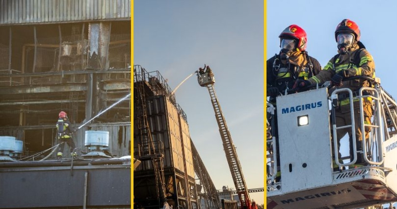 Pożar w zakładzie obróbki opon. 35-latek trafił do szpitala