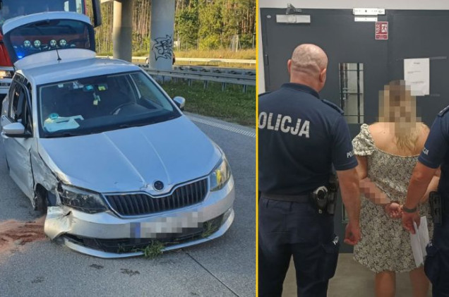 Staranowała BMW, przejechała bez koła 400 metrów. Z uśmiechem na twarzy i promilami we krwi