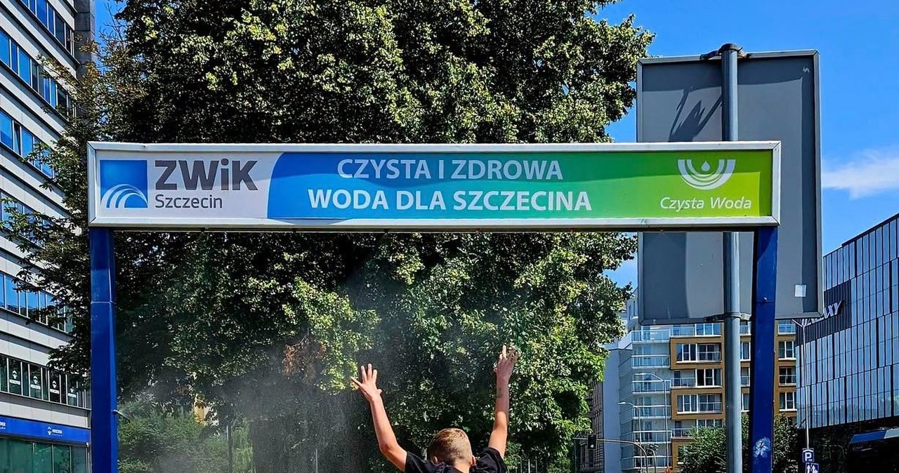 Nawet 38 stopni - fala upałów w Szczecinie. Miasto stawia kurtyny wodne