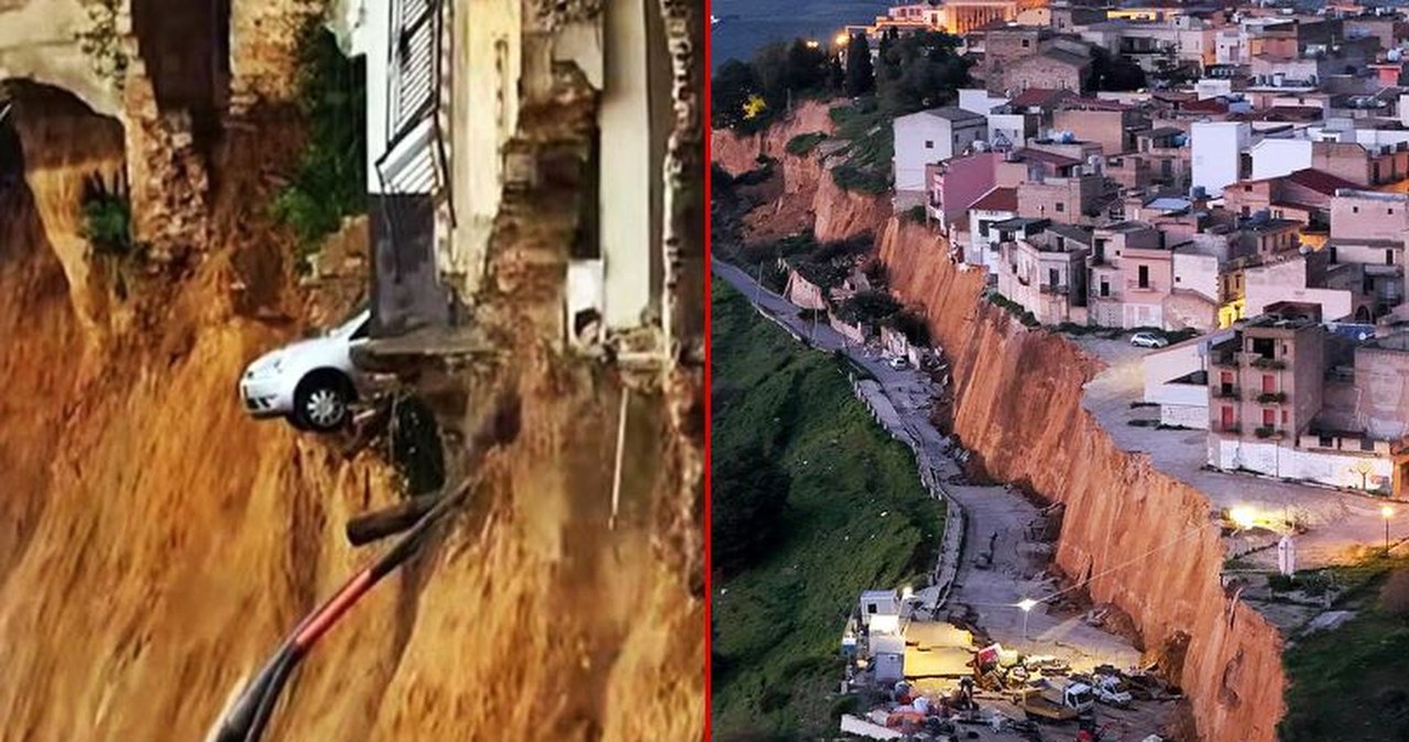 Dramat w Niscemi. Domy mogą runąć w przepaść, wielka ewakuacja