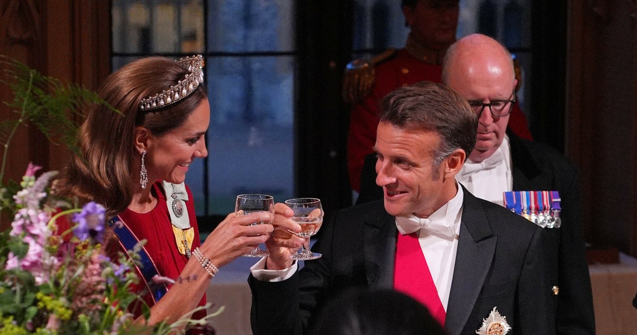Królewski bankiet: Macron, gwiazdy i wielki powrót księżnej Kate