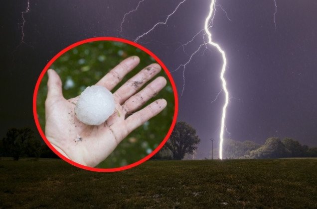 Grad miał nawet 7 cm średnicy. Potężne burze nad Warmią i Mazurami