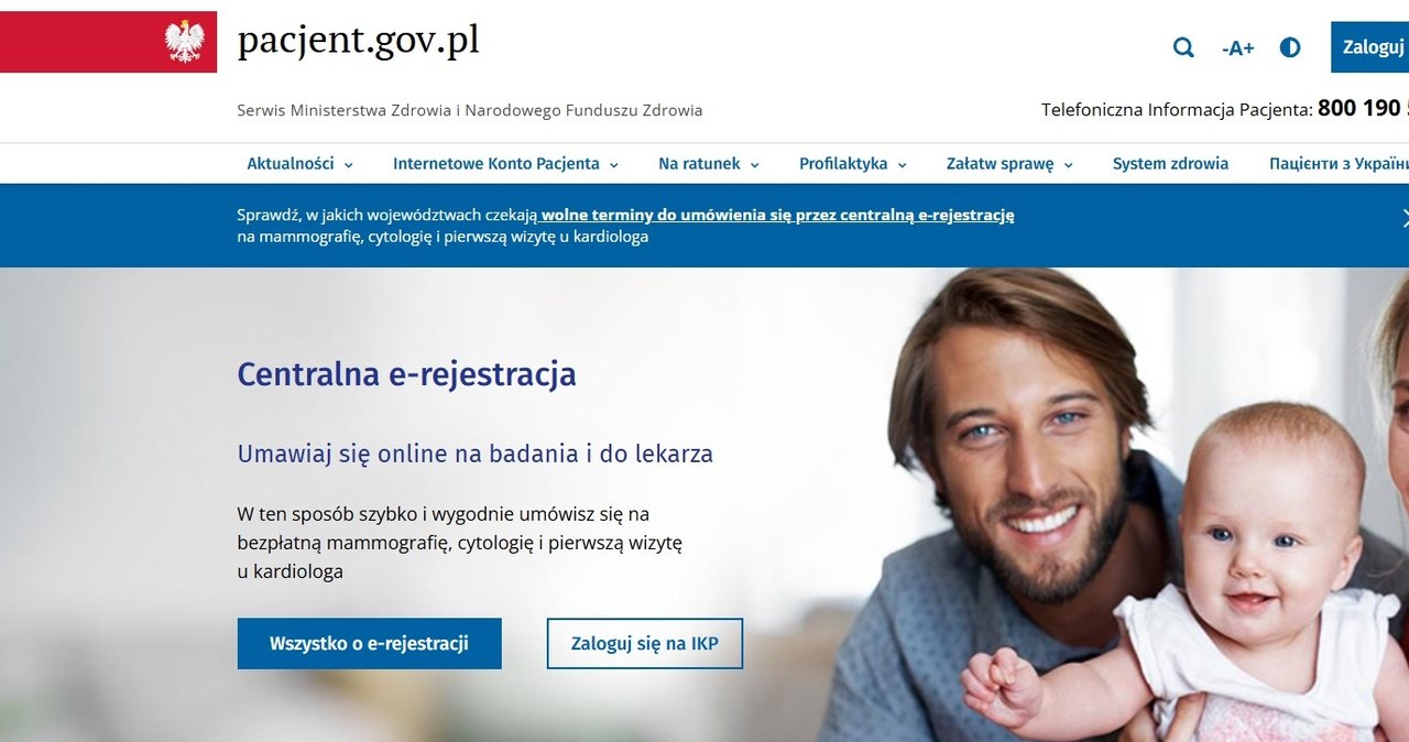 Ogólnopolska awaria platformy pacjent.gov.pl