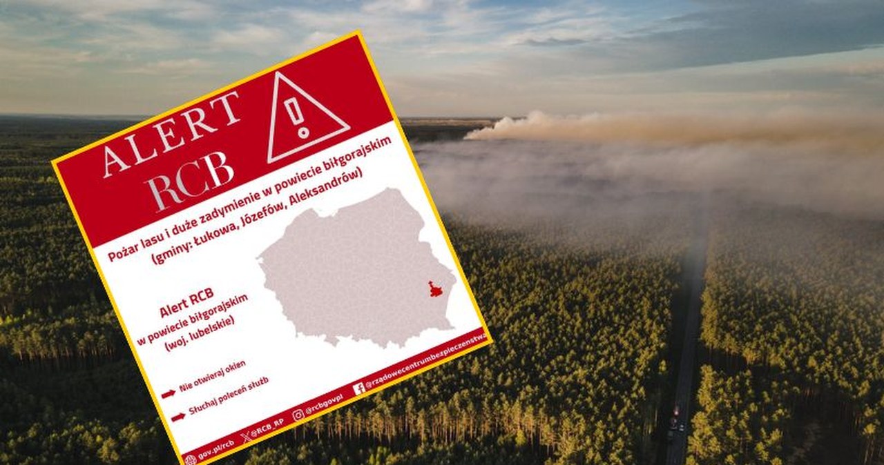 Alert RCB na Lubelszczyźnie. "Nie otwieraj okien, słuchaj poleceń służb"