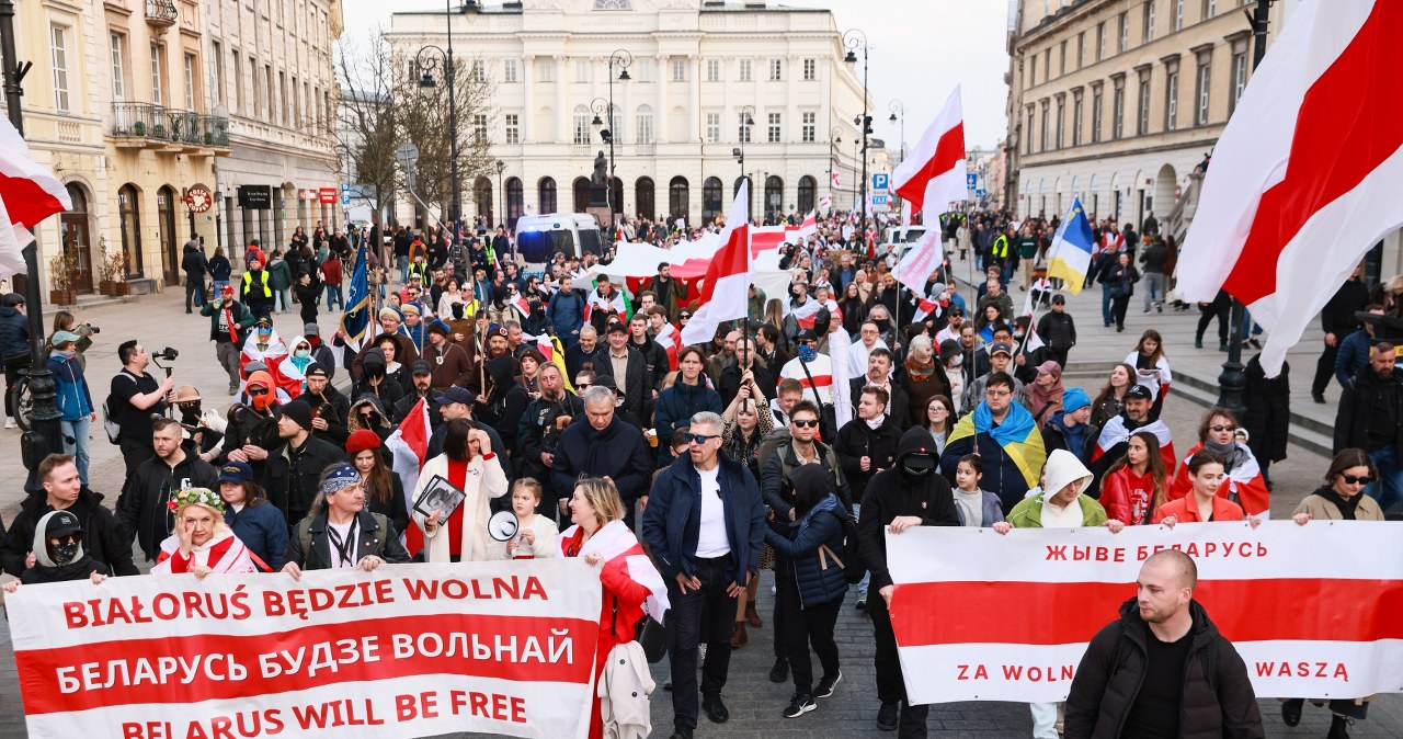 "Bez wolnej Białorusi nie będzie bezpiecznej Polski". Marsz z okazji Dnia Wolności