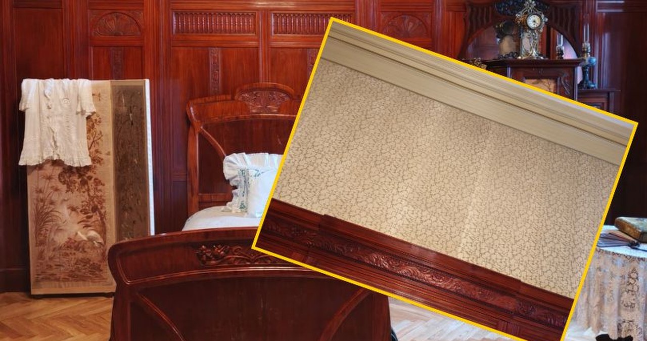 Odtworzyli tapetę sprzed stu lat. Tak wyglądała sypialnia pani domu w Pałacu Poznańskich