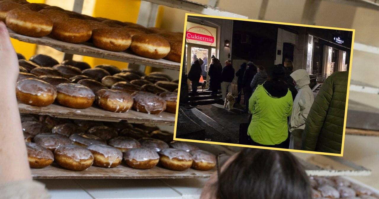 Tłusty czwartek 2026. Kolejki po pączki ustawiły się już w środku nocy. Lekarz grzmi