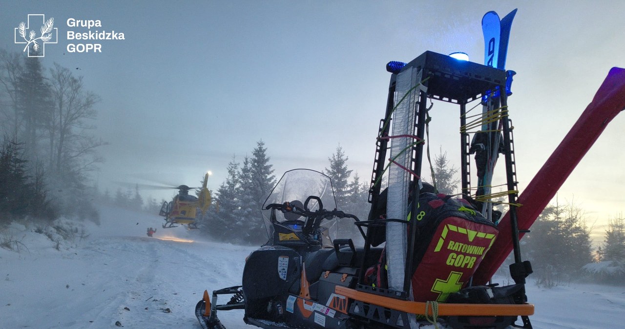 ​Na saneczkach w armatkę. Wiele interwencji GOPR w Beskidach