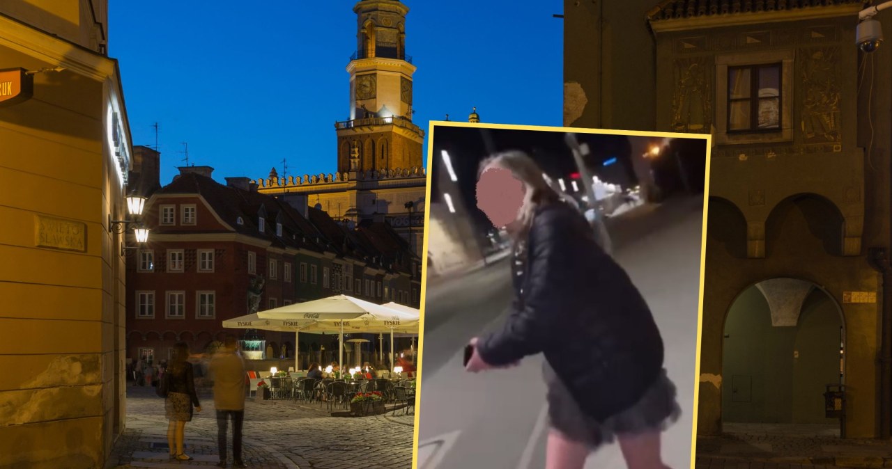 Szokujące nagranie z centrum Poznania. 35-latka zatrzymana, będą zarzuty