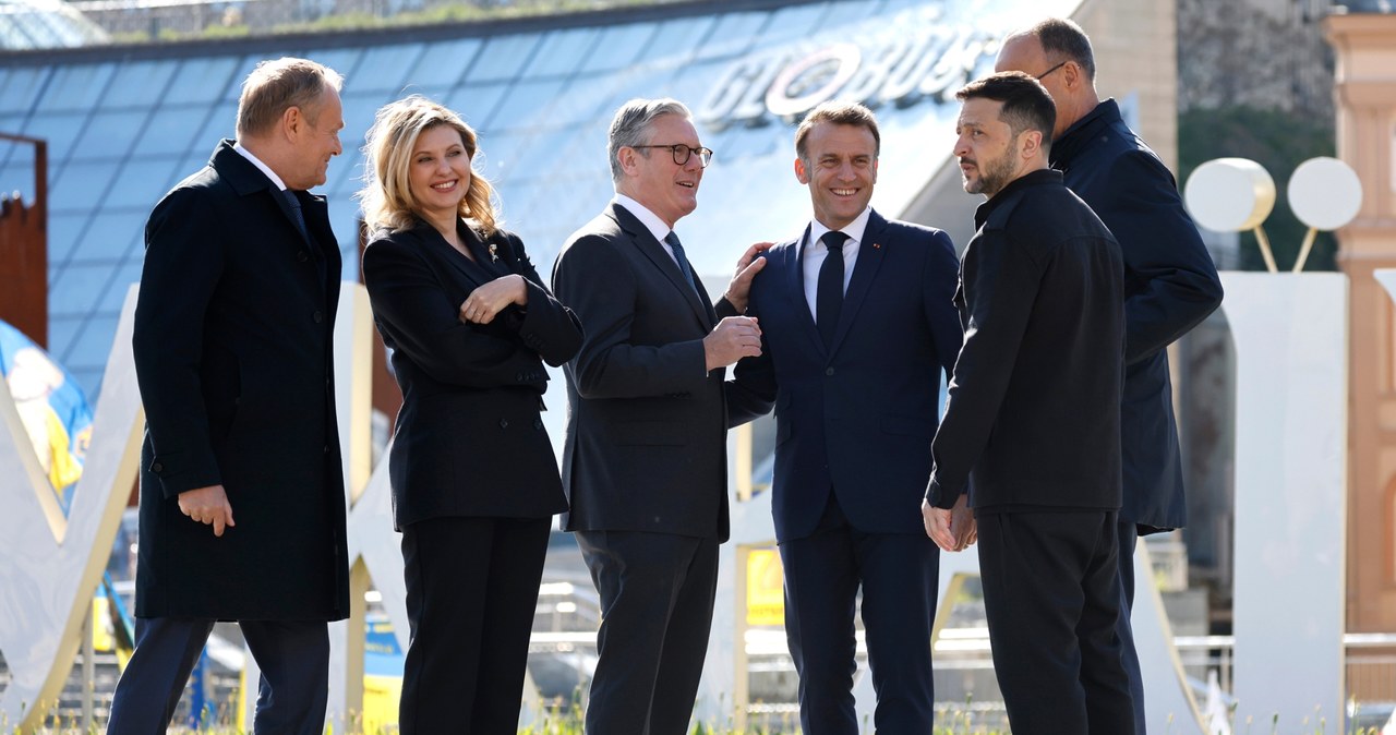 Tusk, Macron, Merz i Starmer w Kijowie. "Historyczna wizyta"
