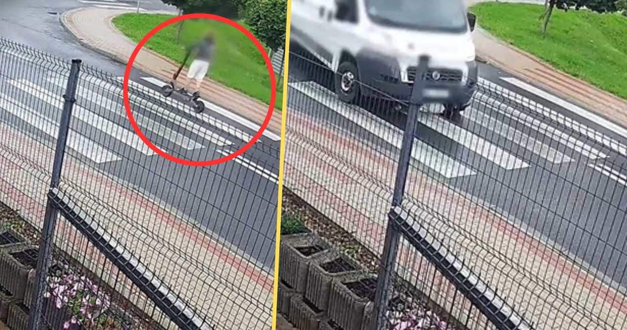 12-latek na hulajnodze wjechał prosto pod auto. Dramatyczny filmik