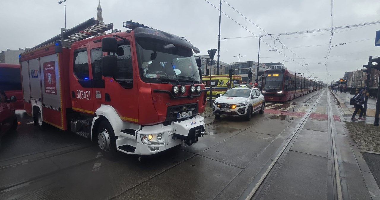 Zderzenie tramwajów w centrum Łodzi. Są ranni