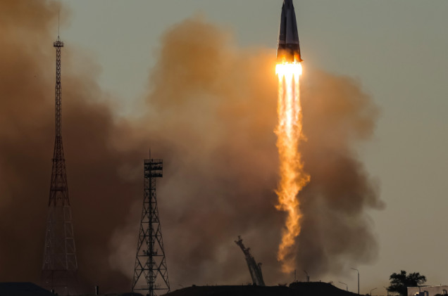 Sojuz MS-29 w drodze na ISS. Na pokładzie Rosjanie i Amerykanin