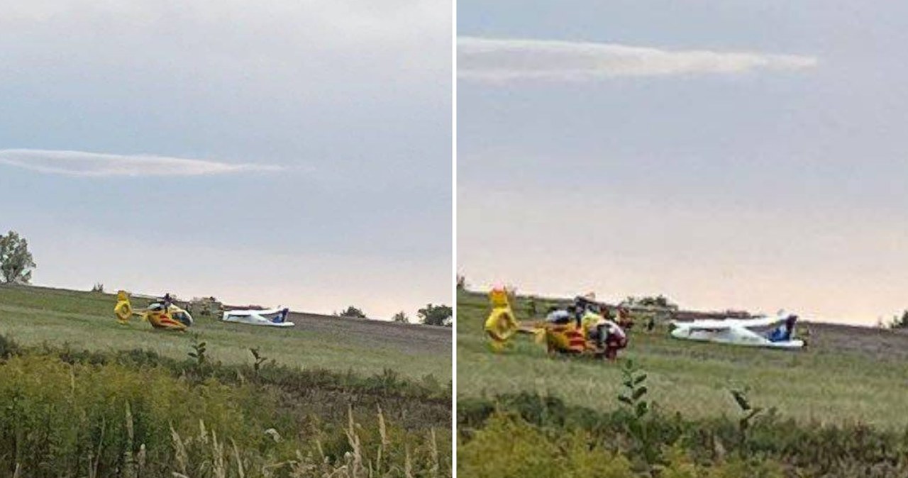 Awaryjne lądowanie samolotu bez podwozia w Gliwicach