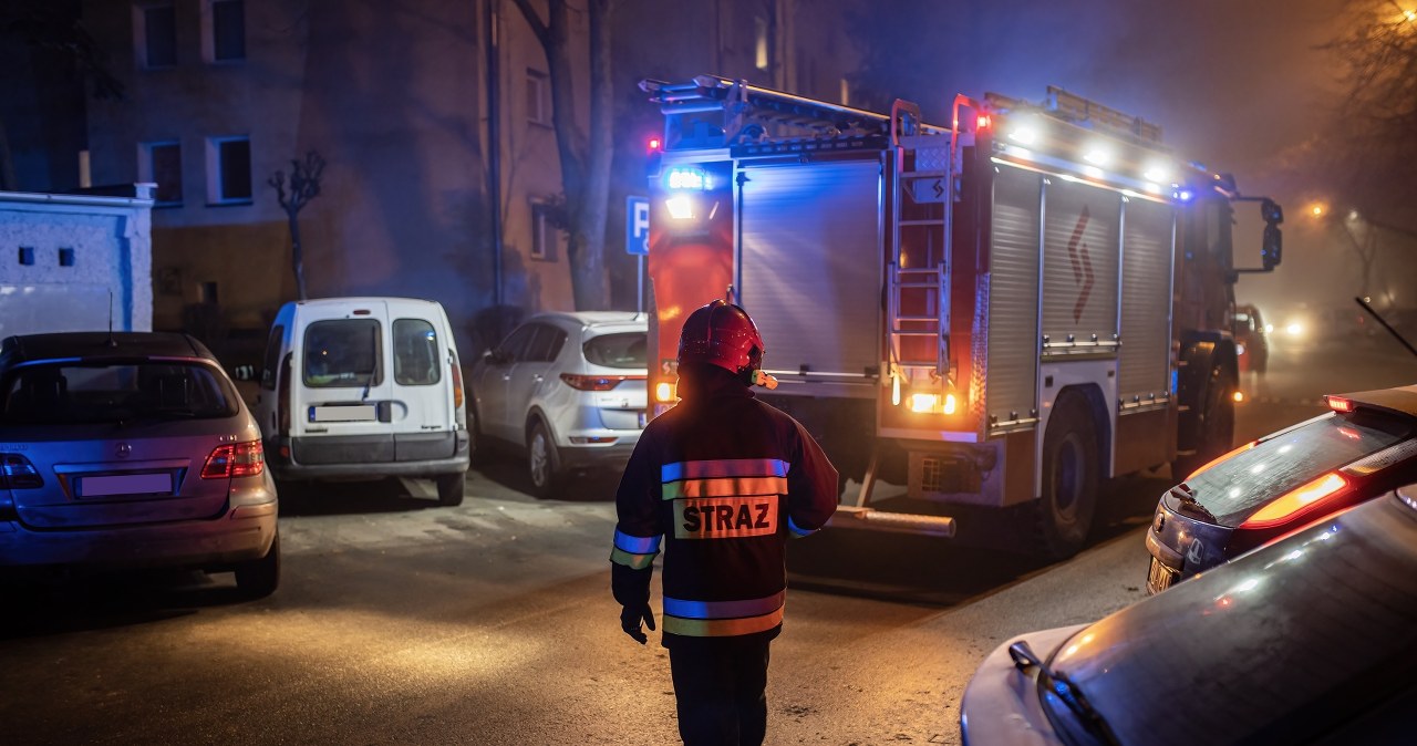 Duży pożar w centrum Katowic
