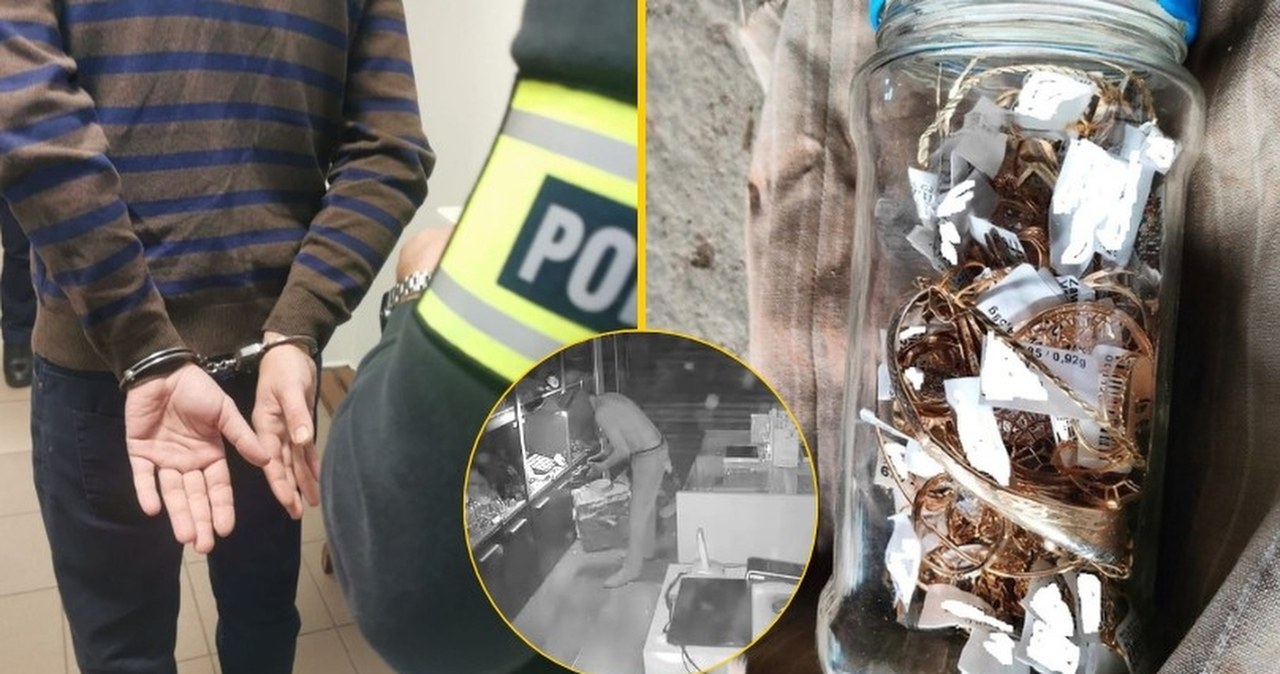 Pomysłowy złodziej okradł jubilera. Łupy zakopał w ogródku