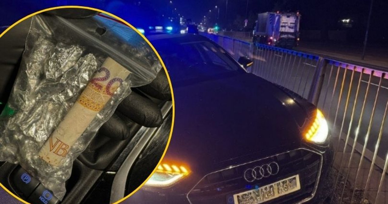 "Kokainowy rajd" ulicami Warszawy. Kierowca dostał drgawek, w aucie... 17 zawiniątek