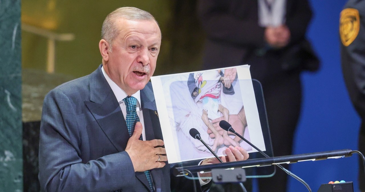 Erdogan ostro o Izraelu w ONZ. "To nie wojna, to ludobójstwo"