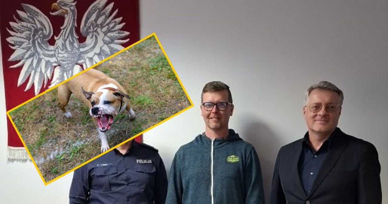 Amstaff zaatakował kobietę i jej psa. Szybka reakcja mieszkańca uratowała jej życie