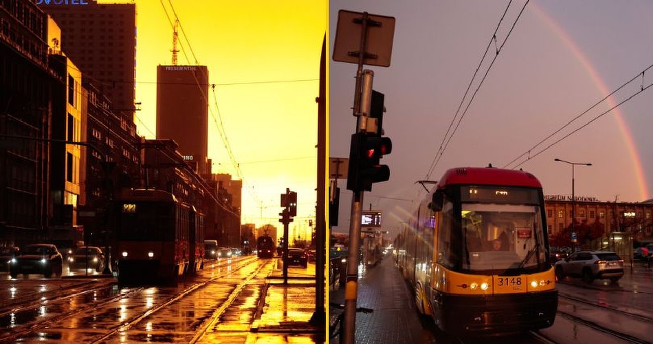 Powalone drzewa i oderwana elewacja. Burza przeszła przez Warszawę